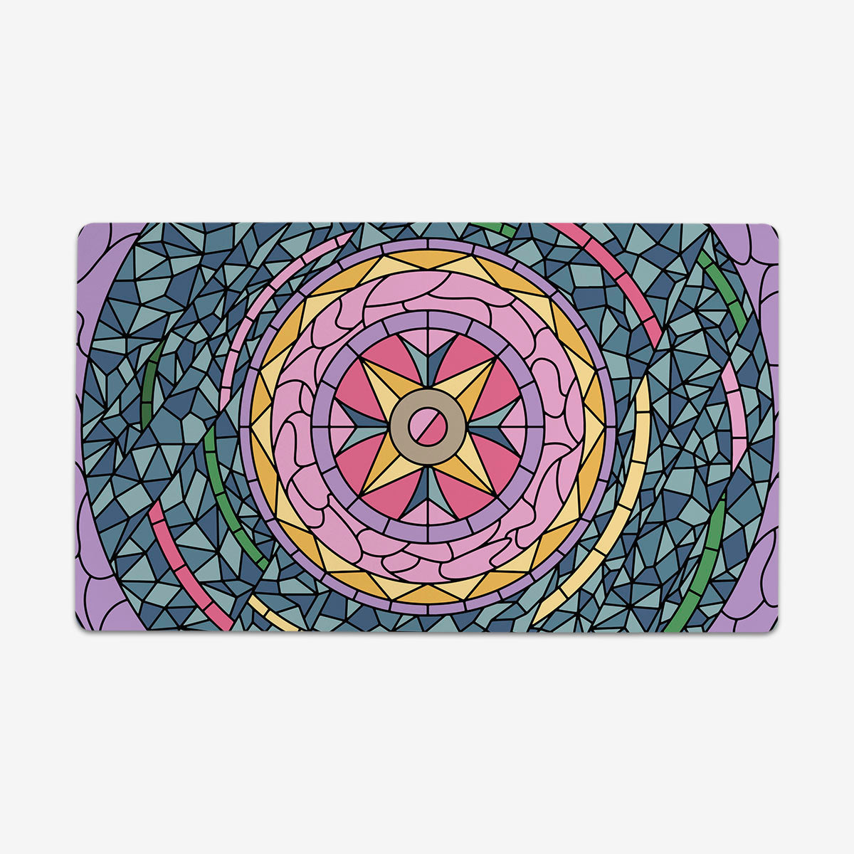 Stained Glass Circle Playmat - Premium Playmat from Inked Gaming - Just $34.99! Shop now at Game Crave Tournament Store