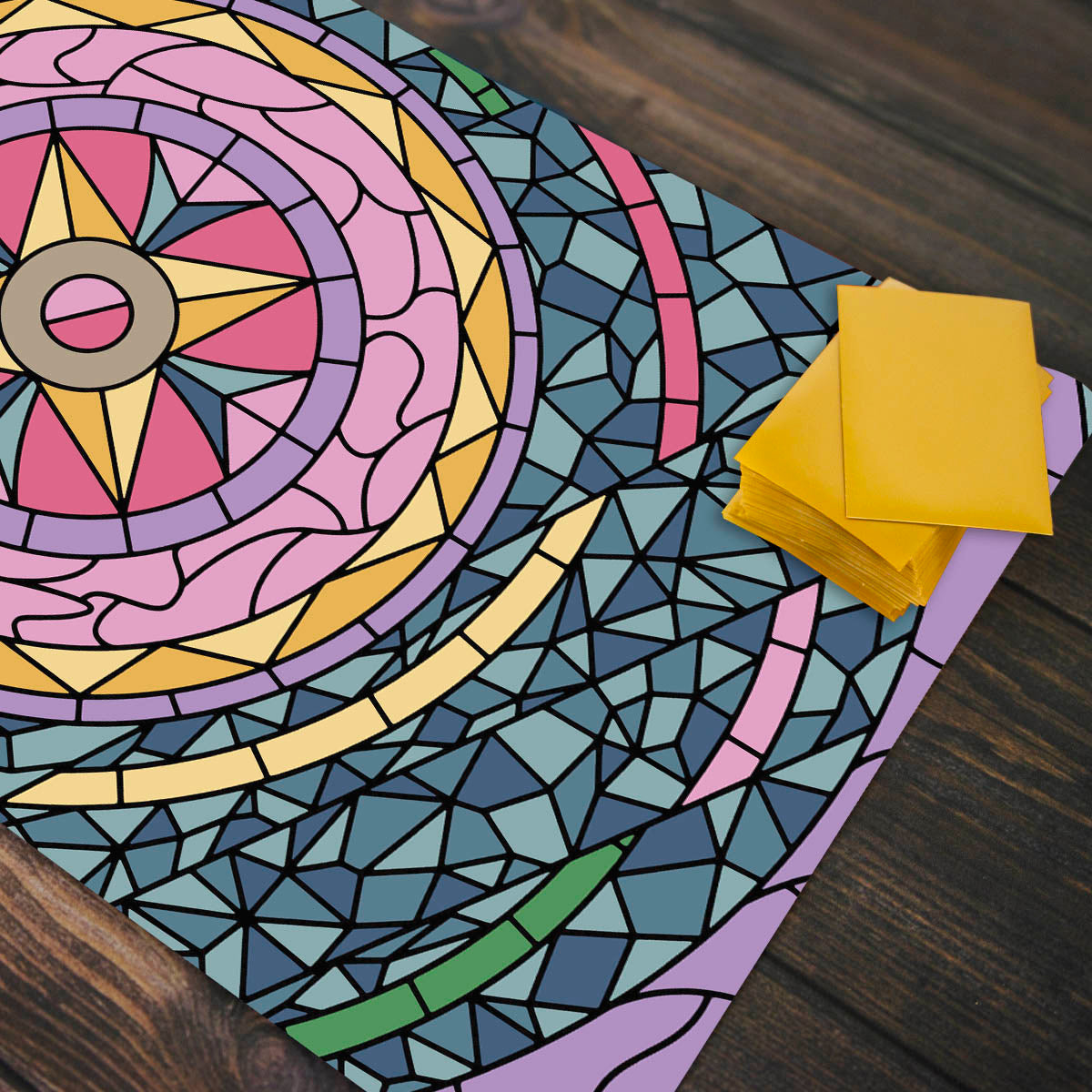 Stained Glass Circle Playmat - Premium Playmat from Inked Gaming - Just $34.99! Shop now at Game Crave Tournament Store