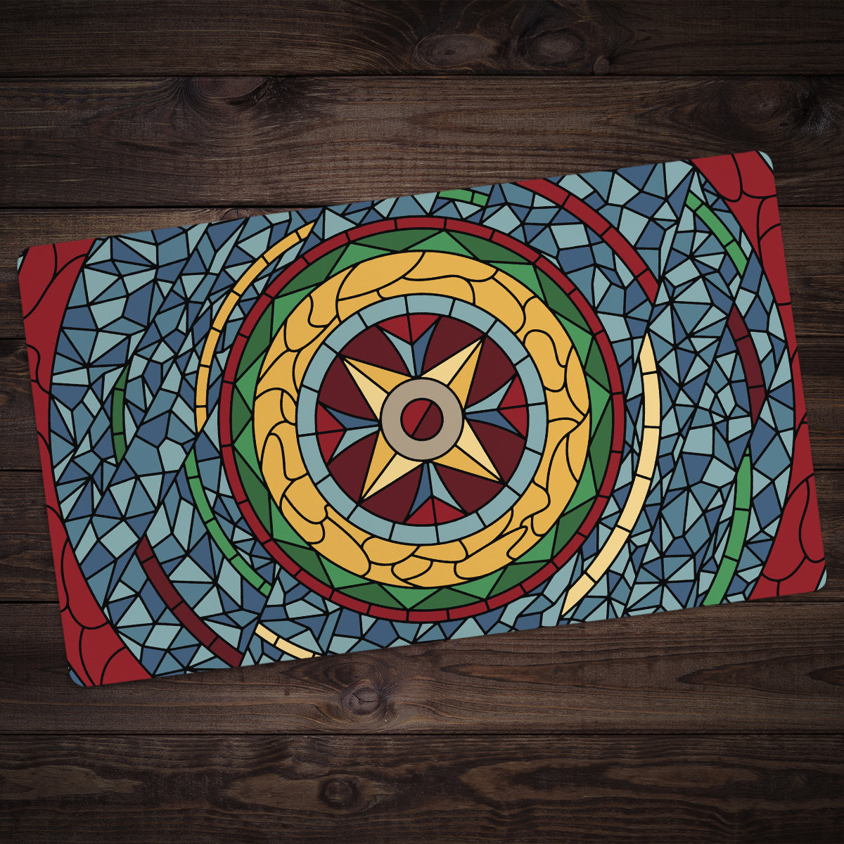 Stained Glass Circle Playmat - Premium Playmat from Inked Gaming - Just $34.99! Shop now at Game Crave Tournament Store