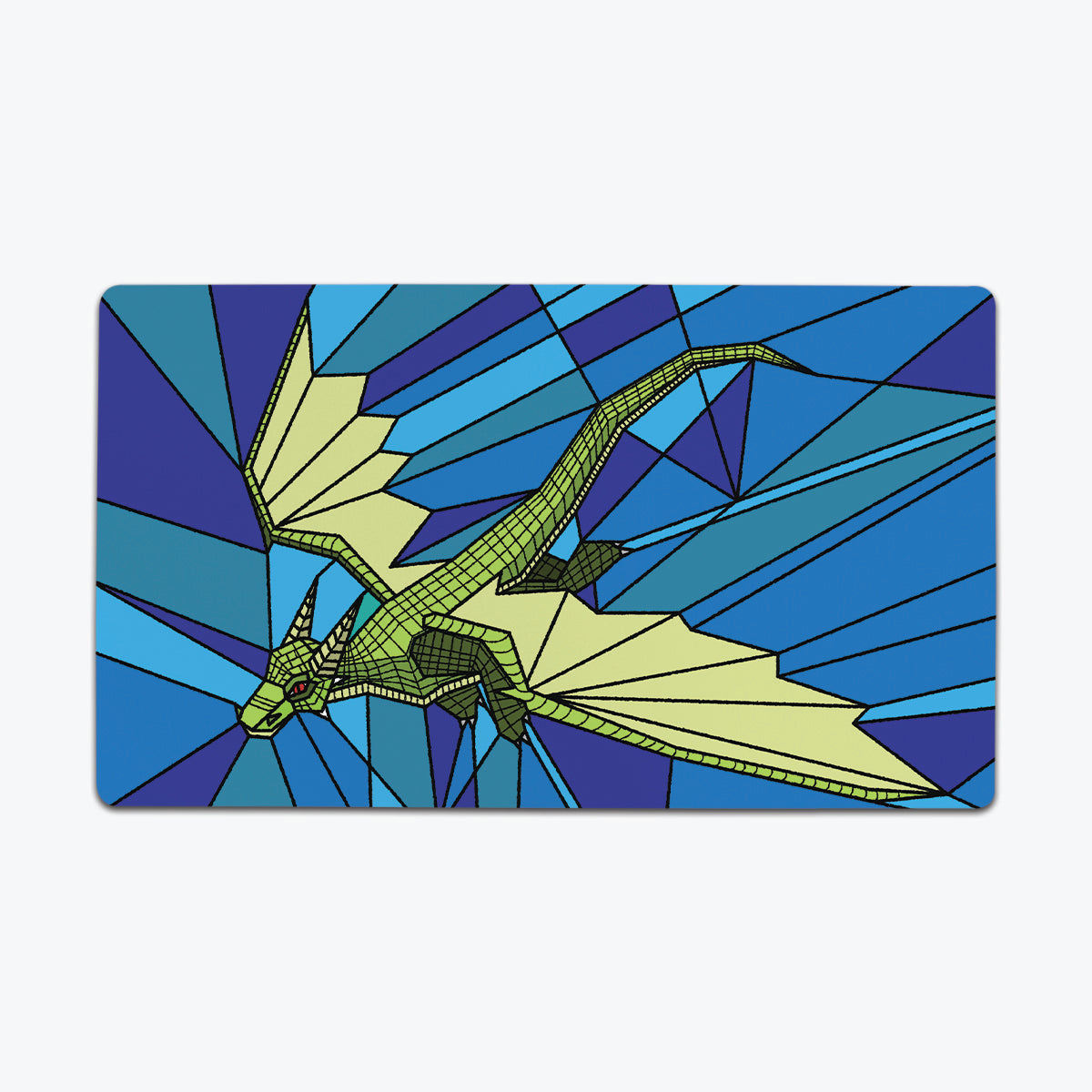 Stained Glass Flying Dragon Playmat - Premium Playmat from Inked Gaming - Just $34.99! Shop now at Game Crave Tournament Store