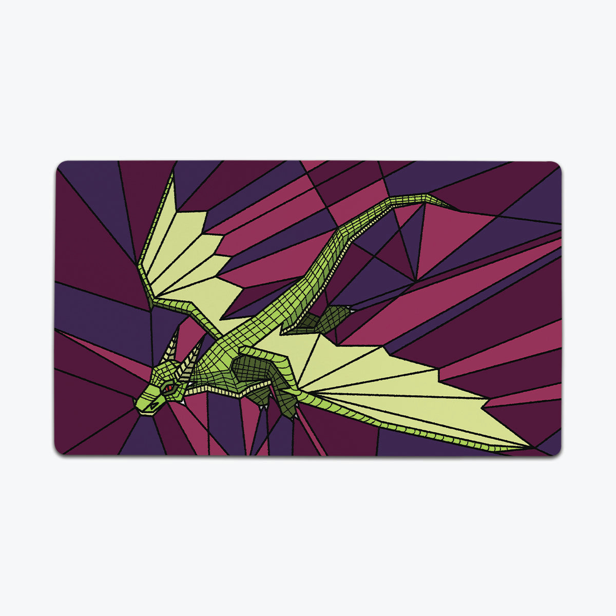 Stained Glass Flying Dragon Playmat - Premium Playmat from Inked Gaming - Just $34.99! Shop now at Game Crave Tournament Store
