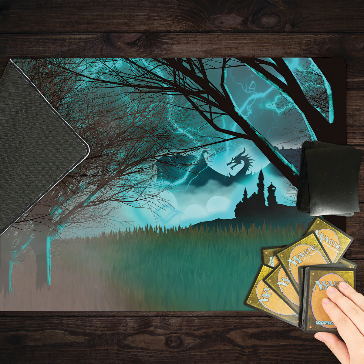 Thunder Dragon Castle Playmat - Premium Playmat from Inked Gaming - Just $34.99! Shop now at Game Crave Tournament Store