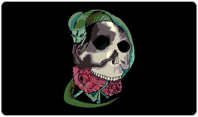 Snake on Skull Playmat - Premium Playmat from Inked Gaming - Just $34.99! Shop now at Game Crave Tournament Store