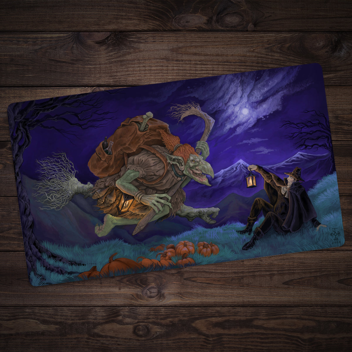 The Pilgrim and the Troll Witch Playmat - Premium Playmat from Inked Gaming - Just $34.99! Shop now at Game Crave Tournament Store