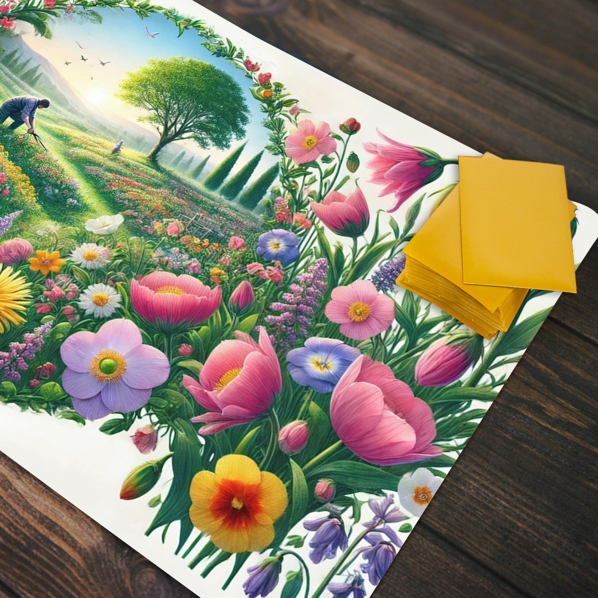 Spring Flower Meadow Playmat - Premium Playmat from Inked Gaming - Just $34.99! Shop now at Game Crave Tournament Store