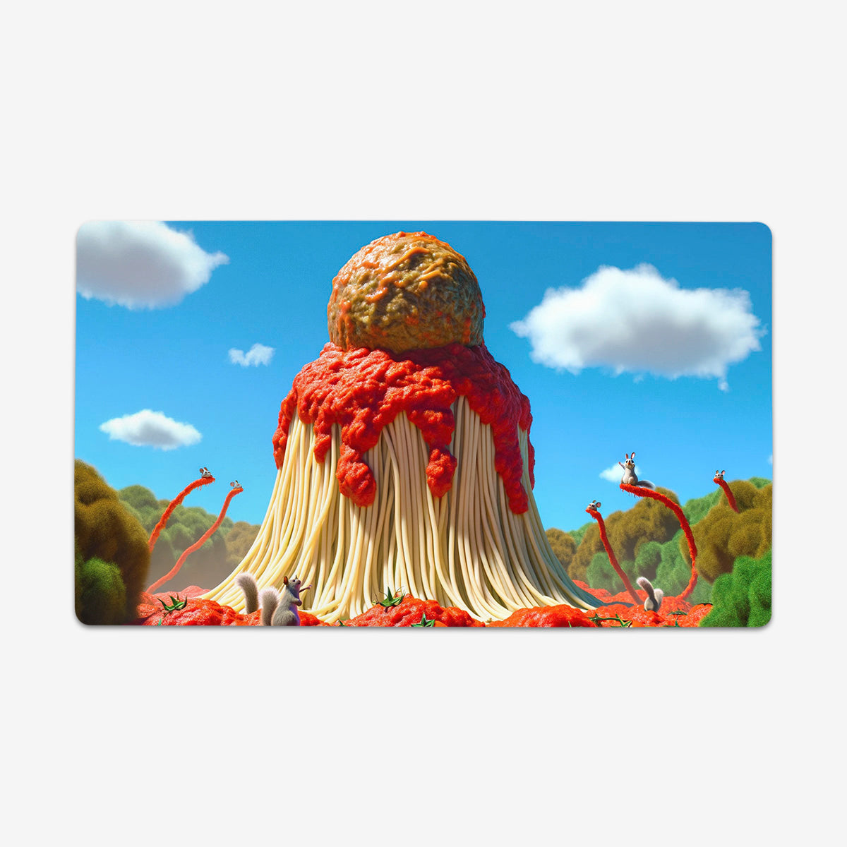 Squirrel Dinner Spaghetti Playmat - Premium Playmat from Inked Gaming - Just $34.99! Shop now at Game Crave Tournament Store