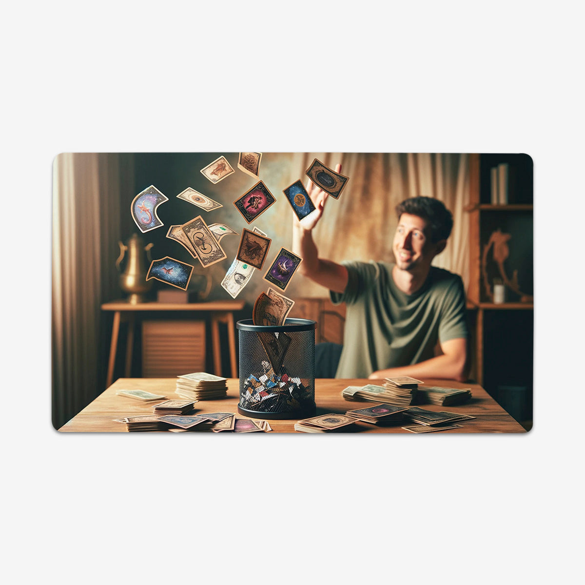 Throwing Away Money Playmat - Premium Playmat from Inked Gaming - Just $34.99! Shop now at Game Crave Tournament Store