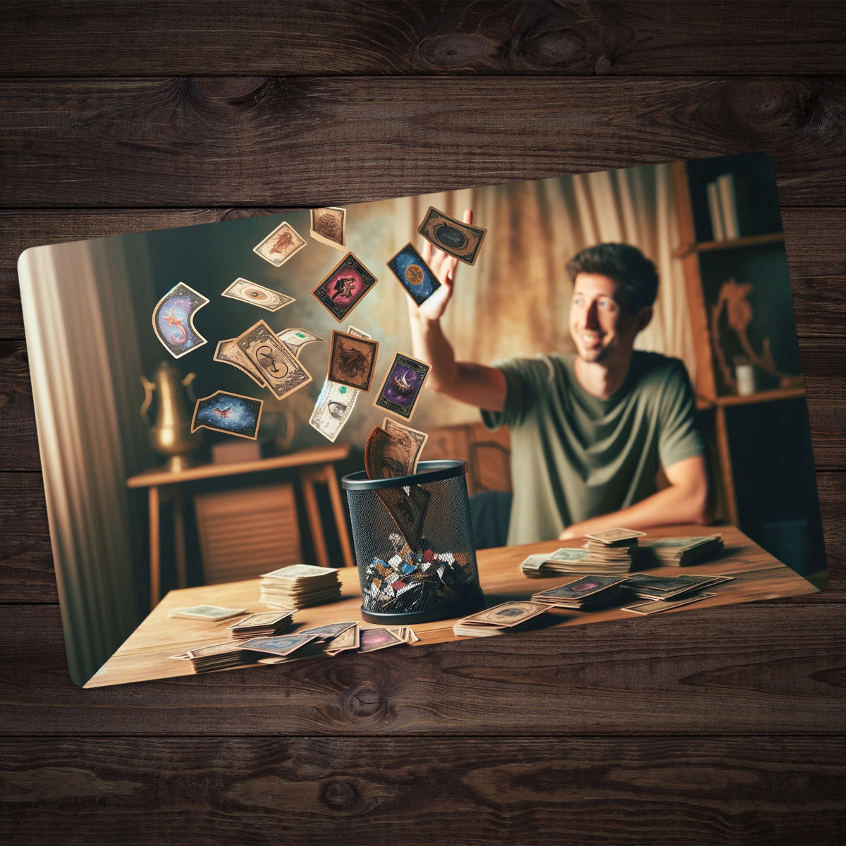 Throwing Away Money Playmat - Premium Playmat from Inked Gaming - Just $34.99! Shop now at Game Crave Tournament Store