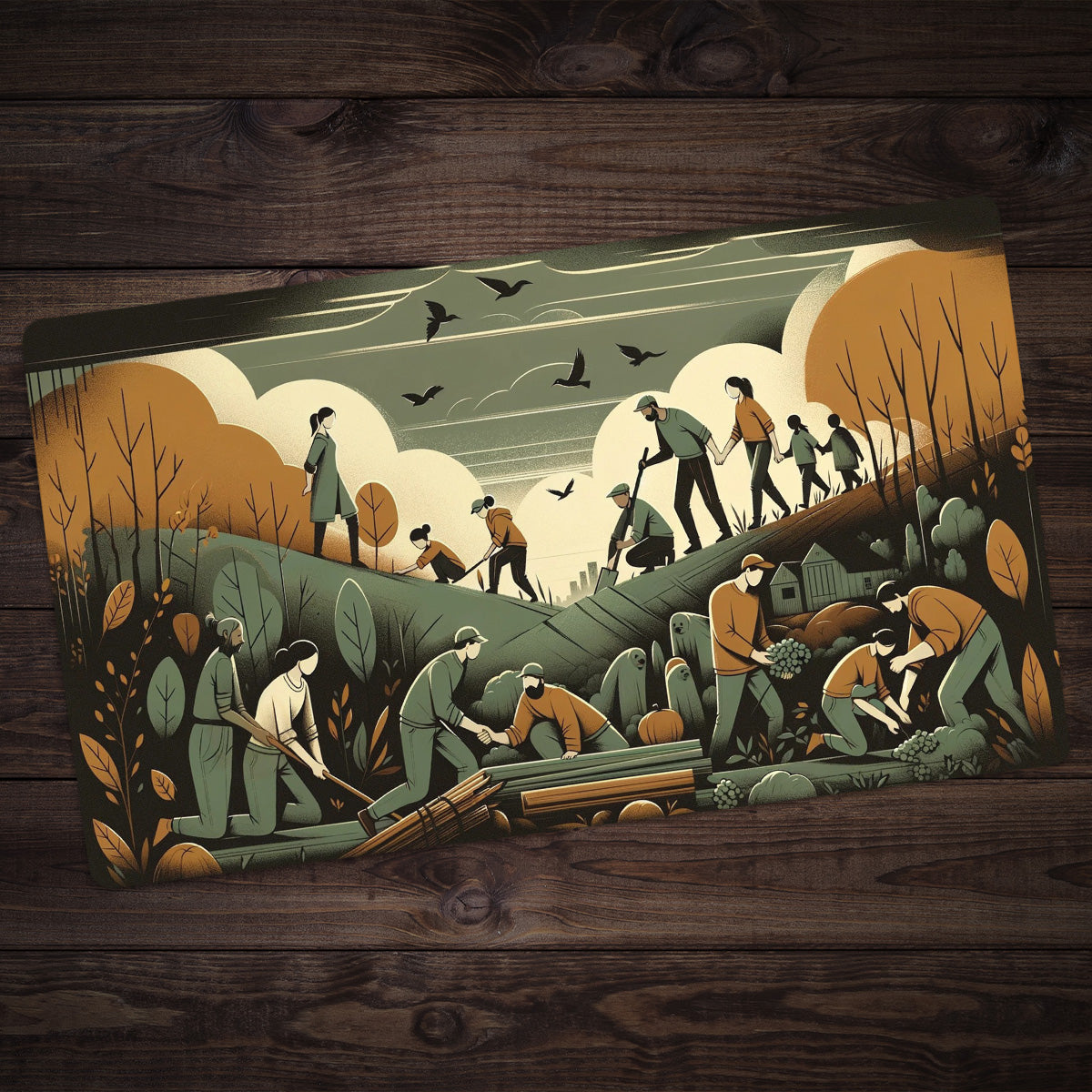 Together Hardwork Playmat - Premium Playmat from Inked Gaming - Just $34.99! Shop now at Game Crave Tournament Store
