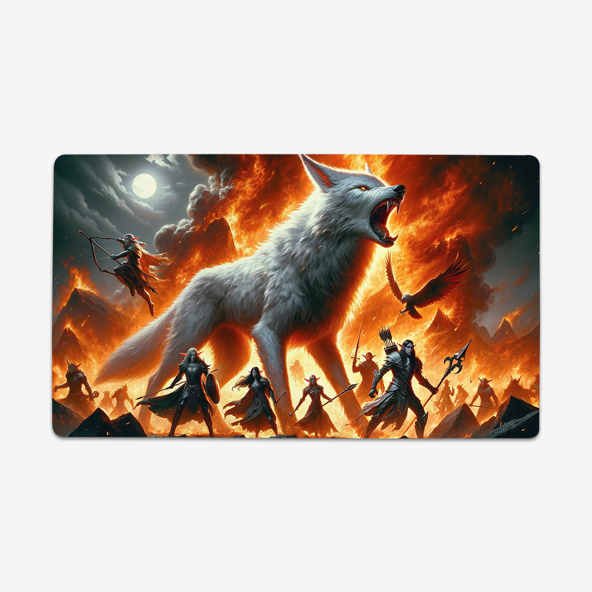 Wolf And Elves Playmat - Premium Playmat from Inked Gaming - Just $34.99! Shop now at Game Crave Tournament Store