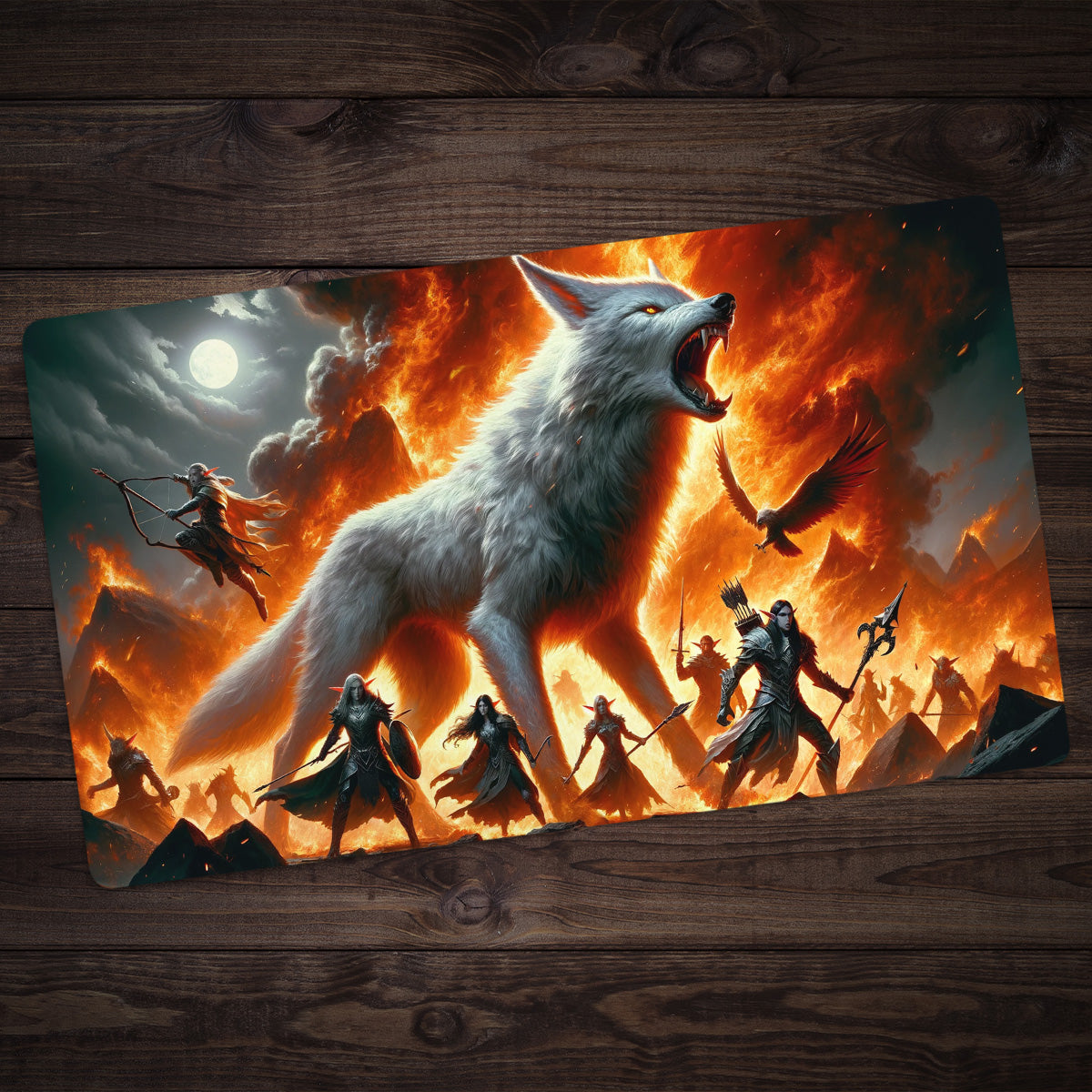Wolf And Elves Playmat - Premium Playmat from Inked Gaming - Just $34.99! Shop now at Game Crave Tournament Store