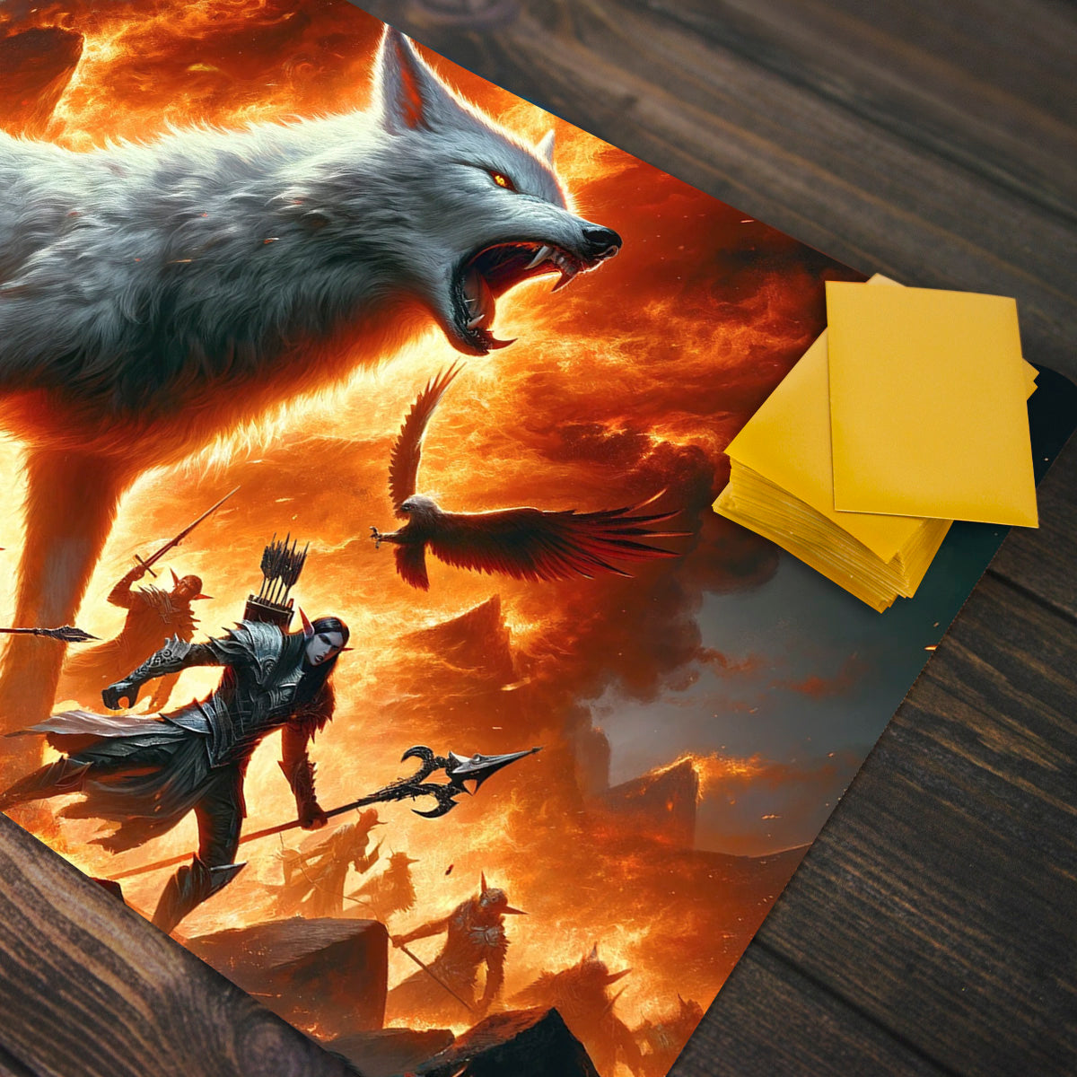 Wolf And Elves Playmat - Premium Playmat from Inked Gaming - Just $34.99! Shop now at Game Crave Tournament Store