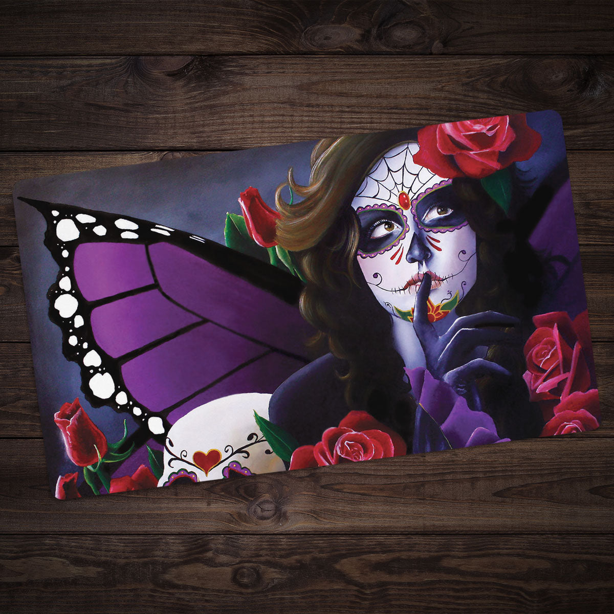 Sugar Skull Rose Garden Playmat - Premium Playmat from Inked Gaming - Just $34.99! Shop now at Game Crave Tournament Store