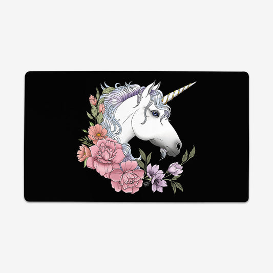 White Unicorn Playmat - Premium Desk Mat from Inked Gaming - Just $34.99! Shop now at Game Crave Tournament Store