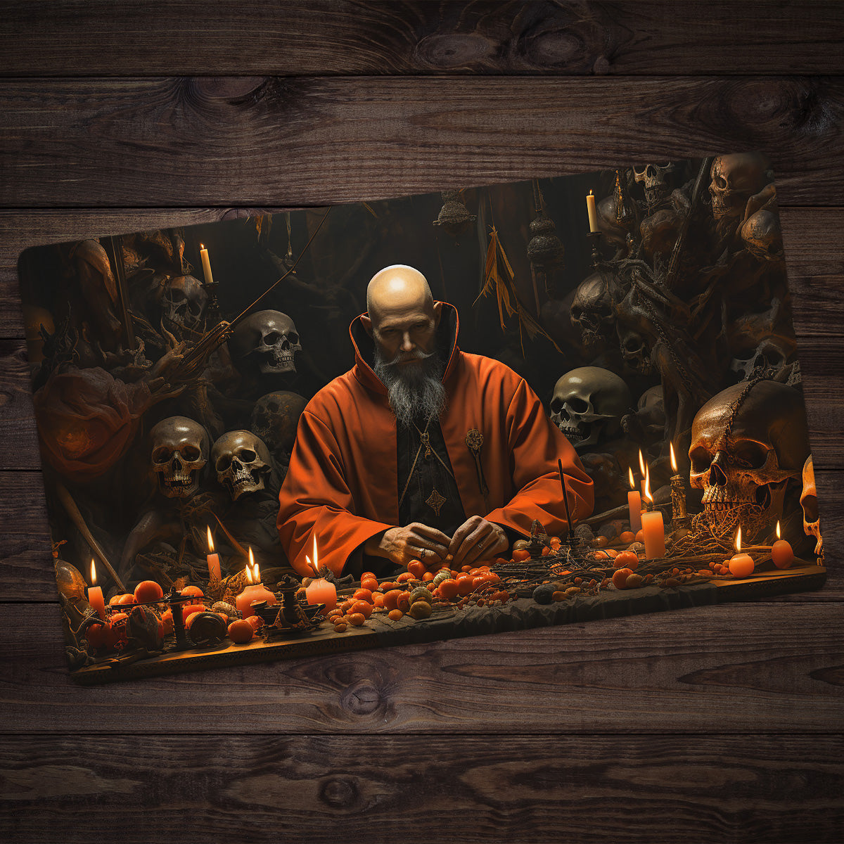 The Red Priest Playmat - Premium Playmat from Inked Gaming - Just $34.99! Shop now at Game Crave Tournament Store