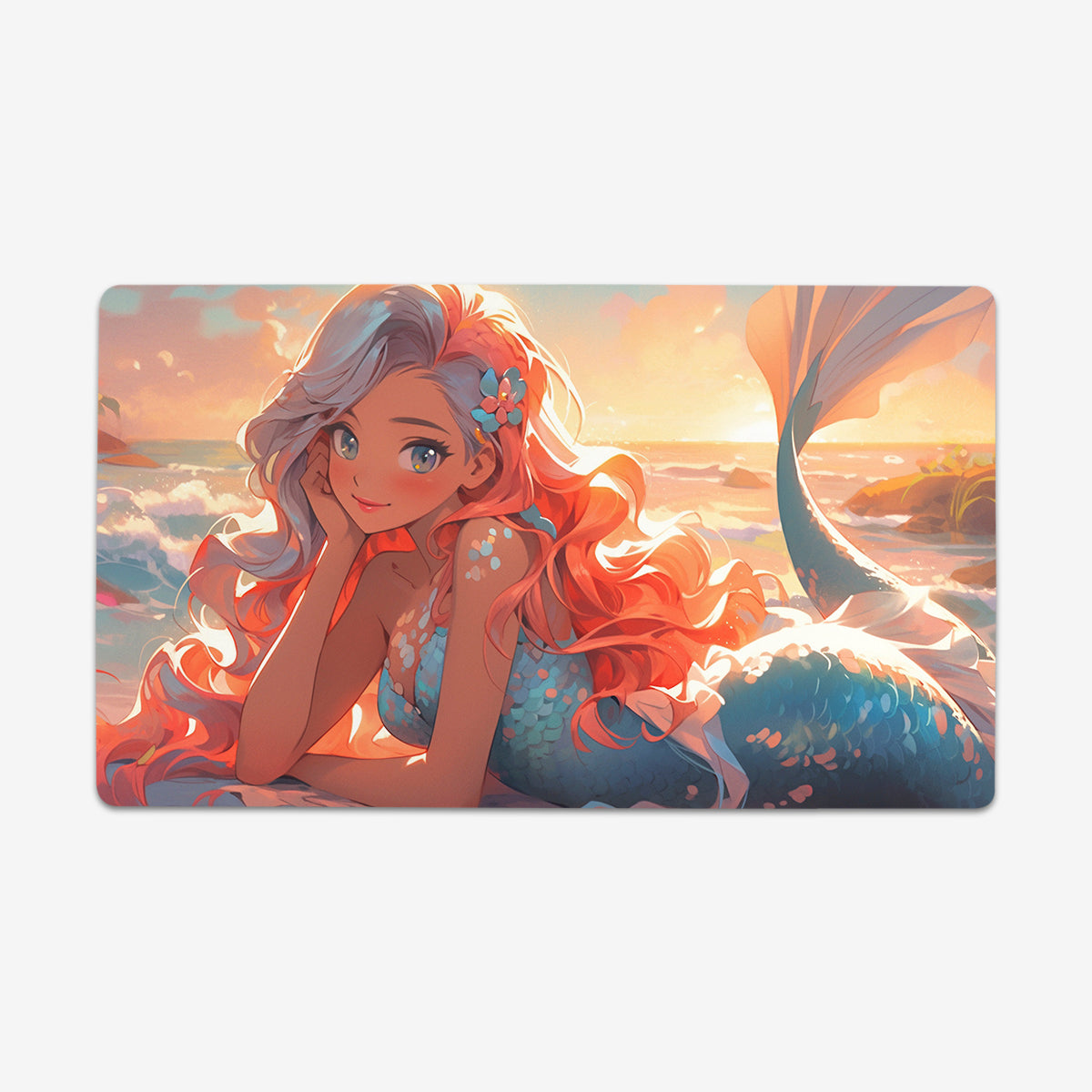 Sunset Mermaid Playmat - Premium Playmat from Inked Gaming - Just $34.99! Shop now at Game Crave Tournament Store