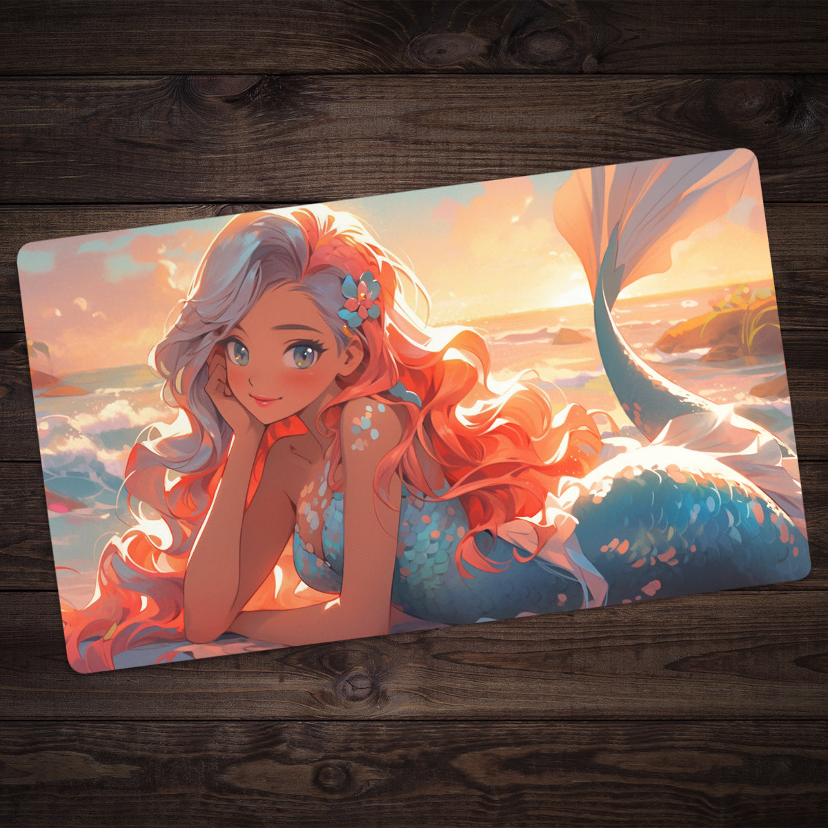 Sunset Mermaid Playmat - Premium Playmat from Inked Gaming - Just $34.99! Shop now at Game Crave Tournament Store