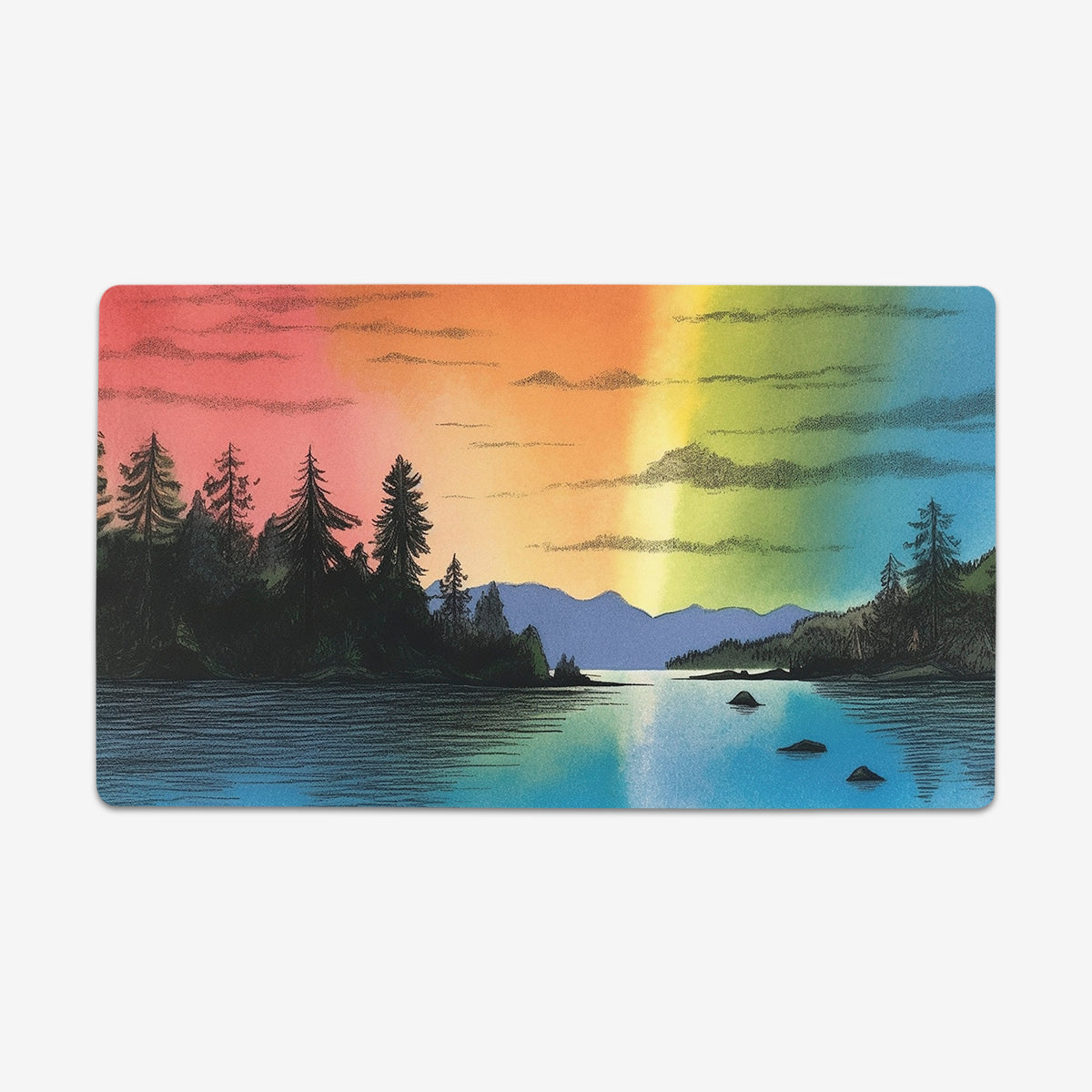 Three Rocks Lake Playmat - Premium Playmat from Inked Gaming - Just $39.99! Shop now at Game Crave Tournament Store