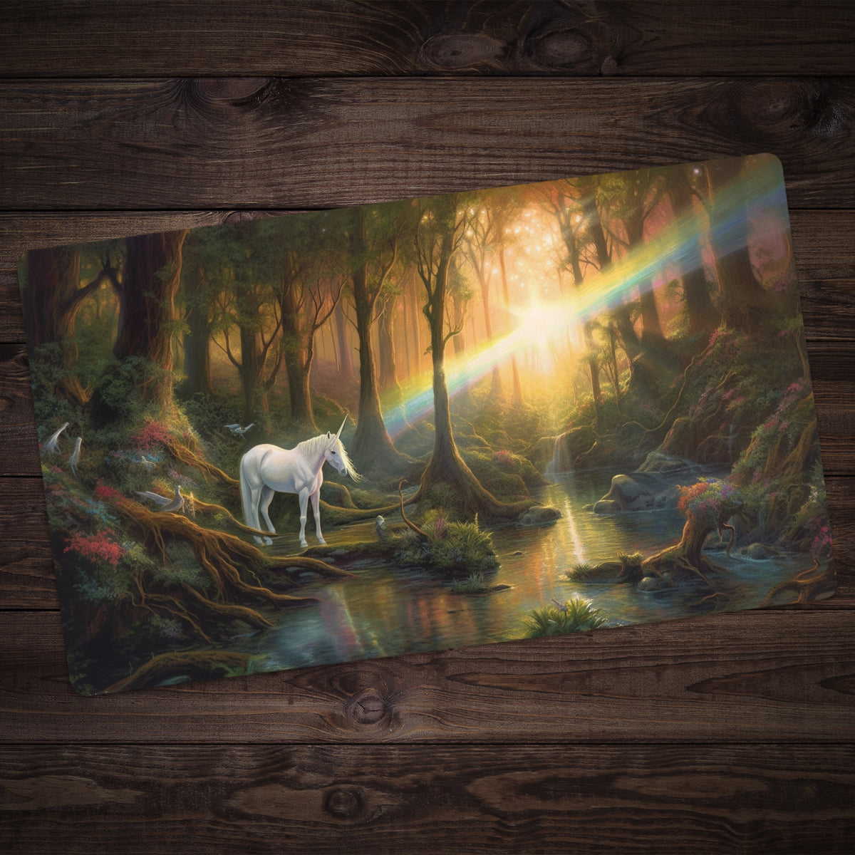 Unicorn and the Stream Playmat - Premium Playmat from Inked Gaming - Just $34.99! Shop now at Game Crave Tournament Store