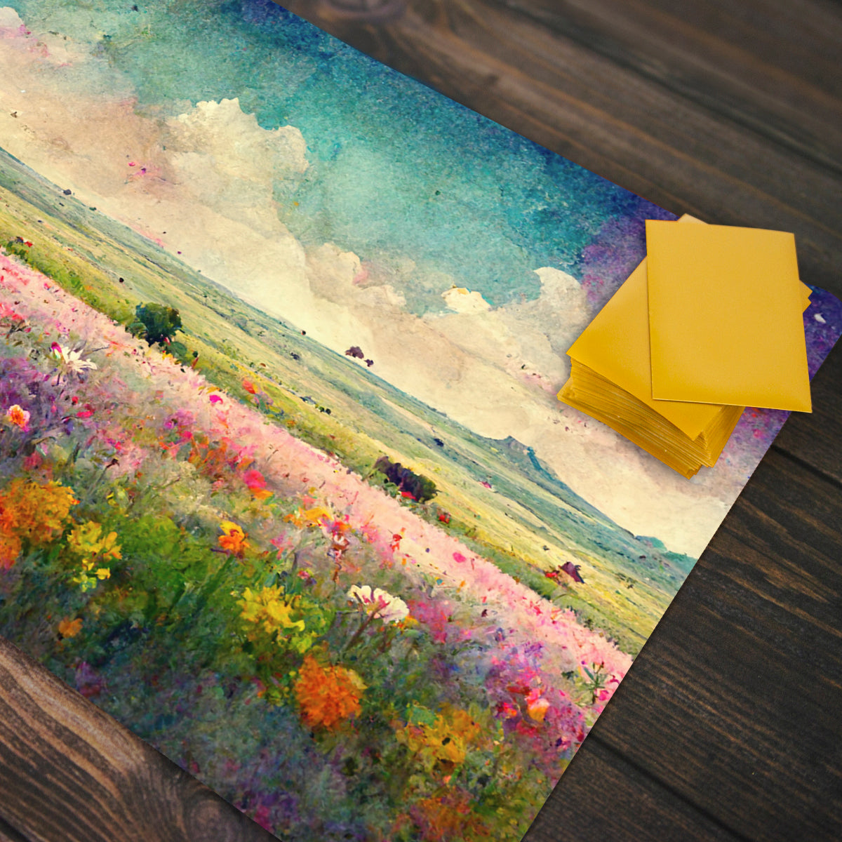 Vibrant Flowering Field Playmat - Premium Playmat from Inked Gaming - Just $34.99! Shop now at Game Crave Tournament Store
