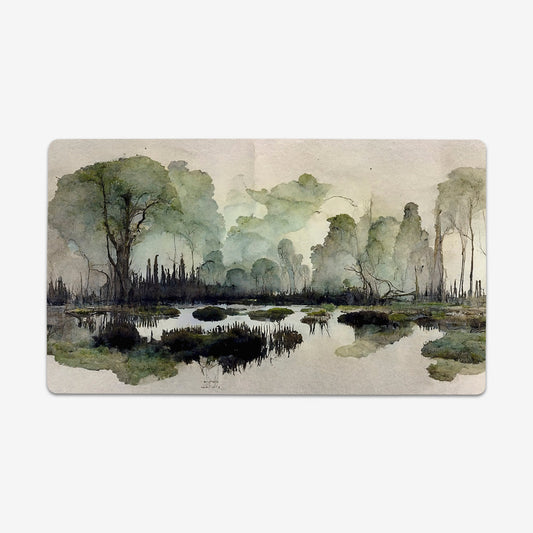 Watercolor Swamp Playmat - Premium Playmat from Inked Gaming - Just $34.99! Shop now at Game Crave Tournament Store