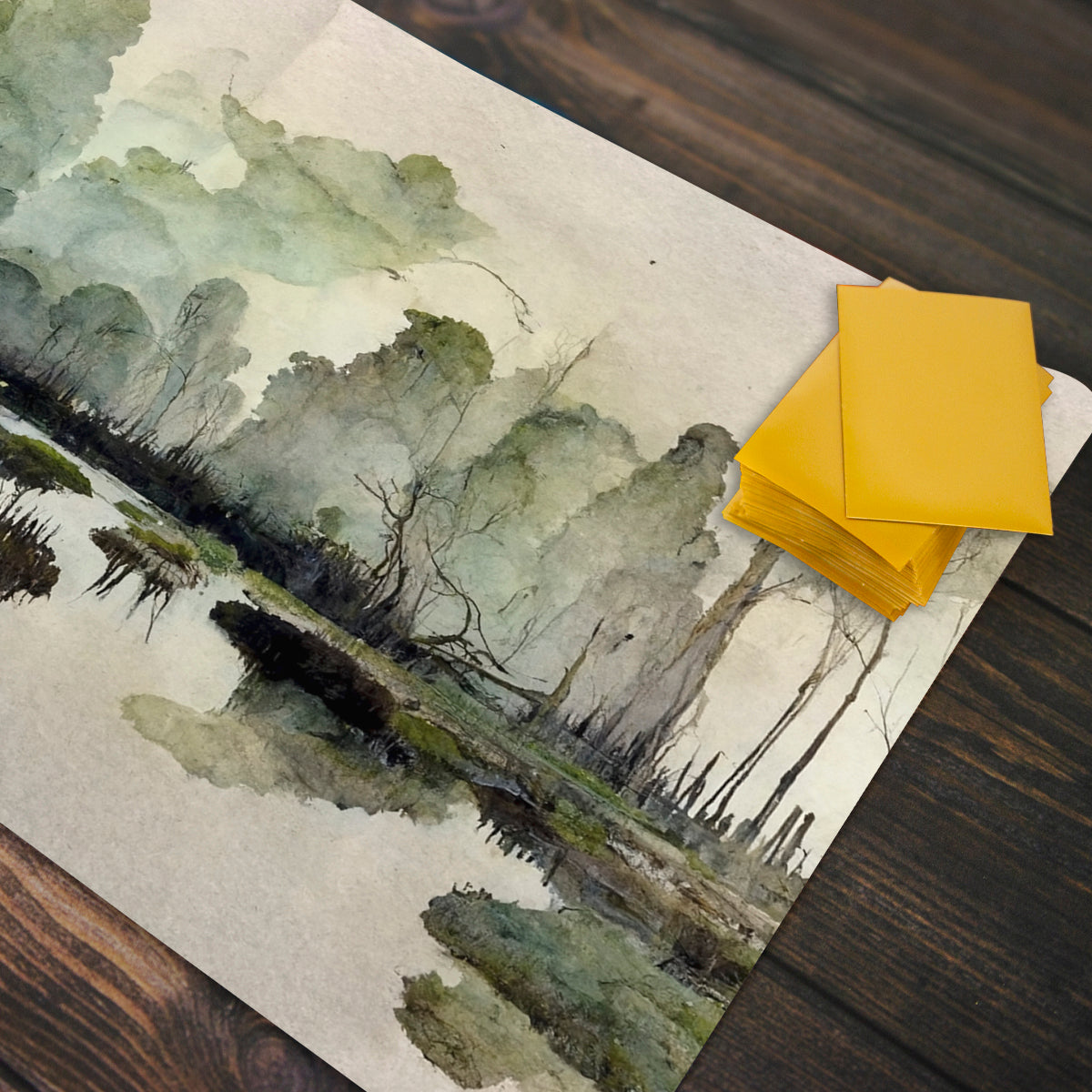 Watercolor Swamp Playmat - Premium Playmat from Inked Gaming - Just $34.99! Shop now at Game Crave Tournament Store