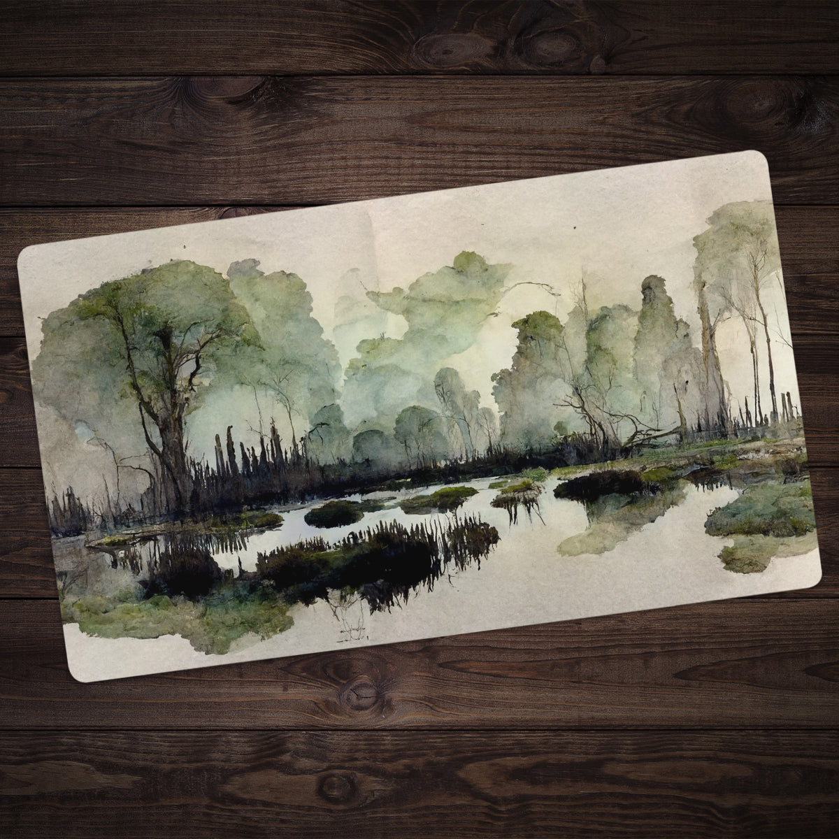 Watercolor Swamp Playmat - Premium Playmat from Inked Gaming - Just $34.99! Shop now at Game Crave Tournament Store