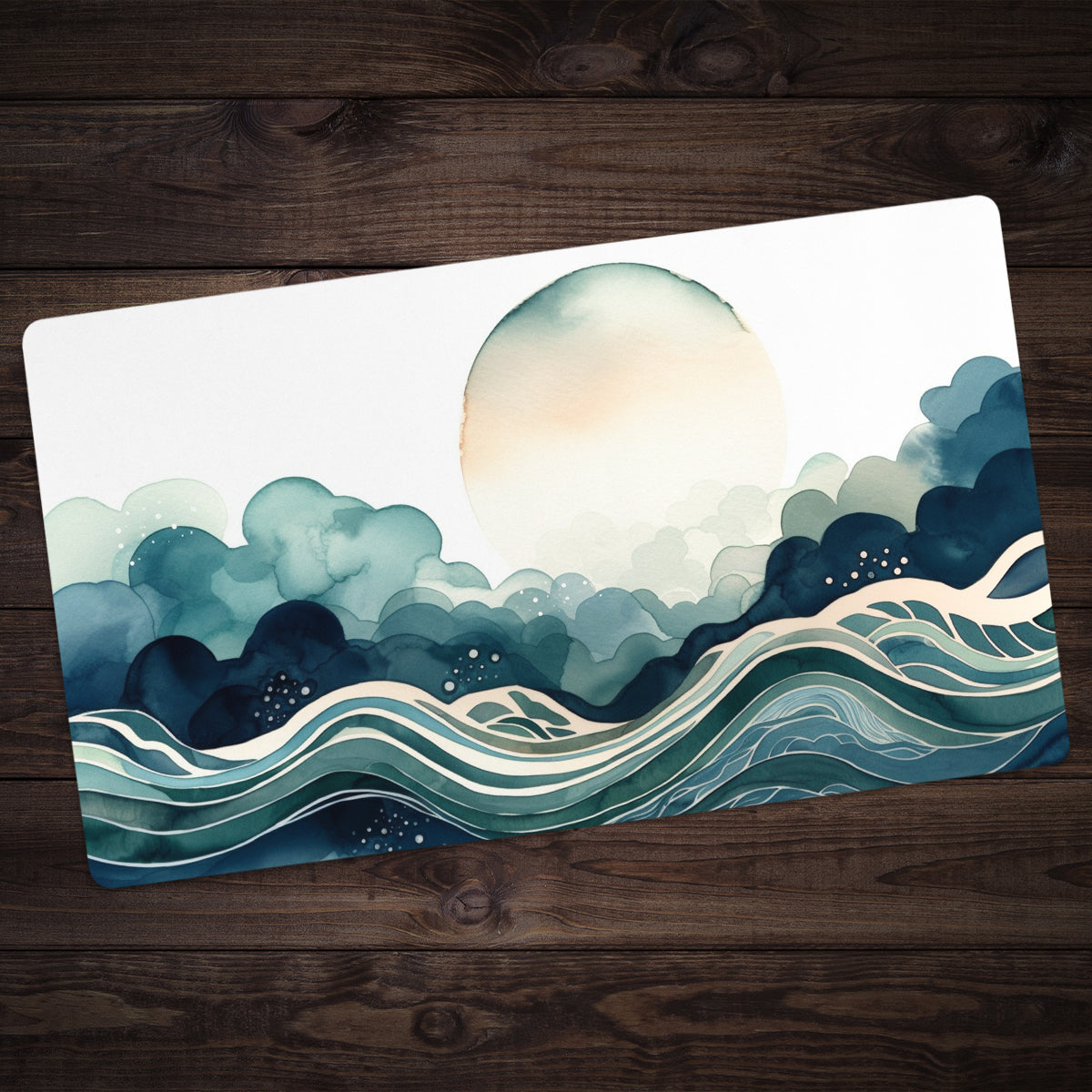 Watercolor Waves Playmat - Premium Playmat from Inked Gaming - Just $34.99! Shop now at Game Crave Tournament Store