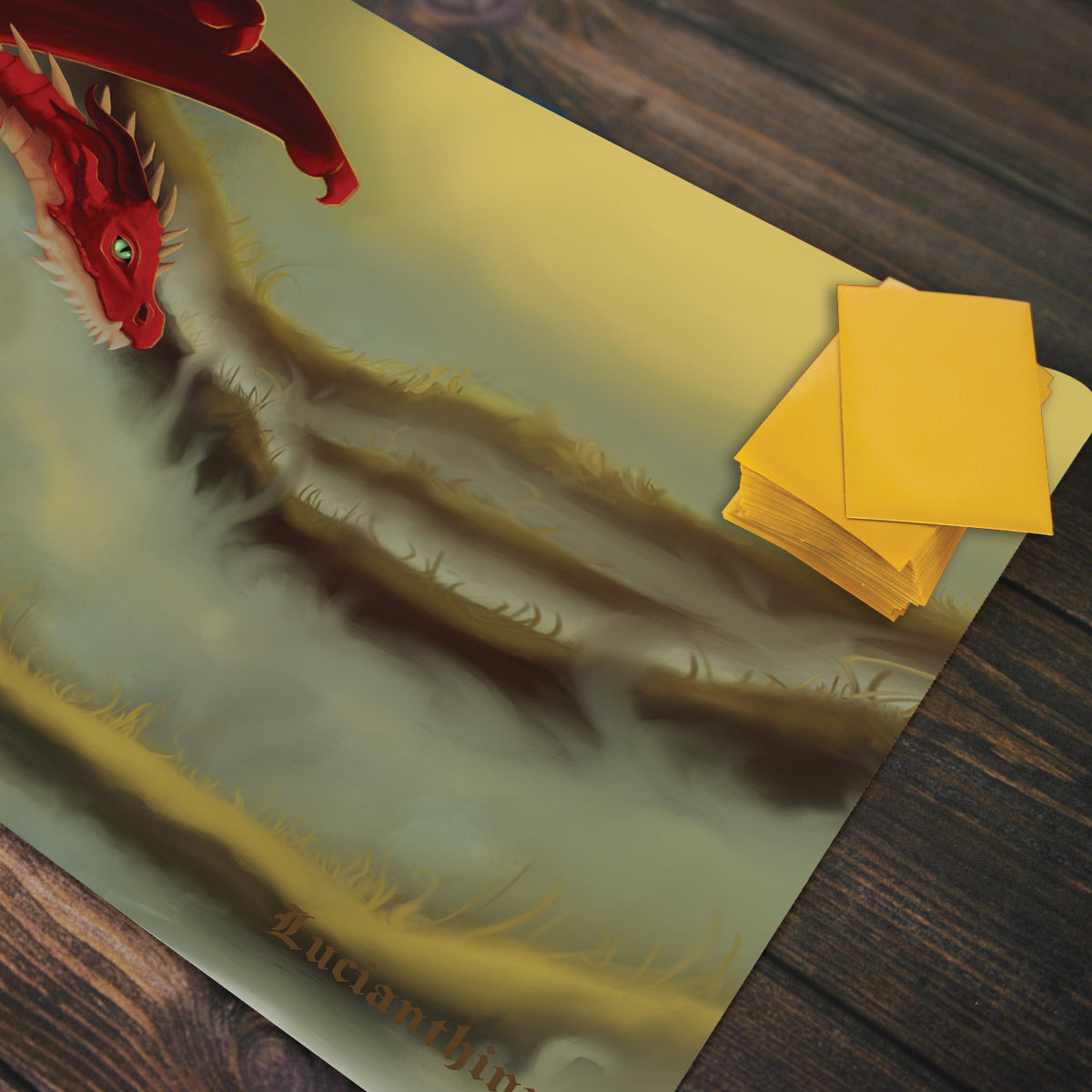 Valiant Red Dragon Playmat - Premium Playmat from Inked Gaming - Just $34.99! Shop now at Game Crave Tournament Store