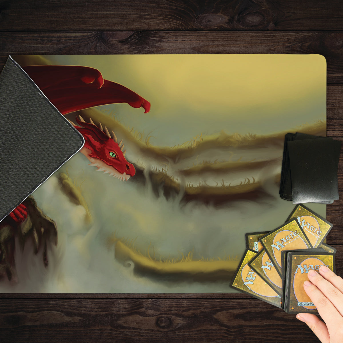Valiant Red Dragon Playmat - Premium Playmat from Inked Gaming - Just $34.99! Shop now at Game Crave Tournament Store