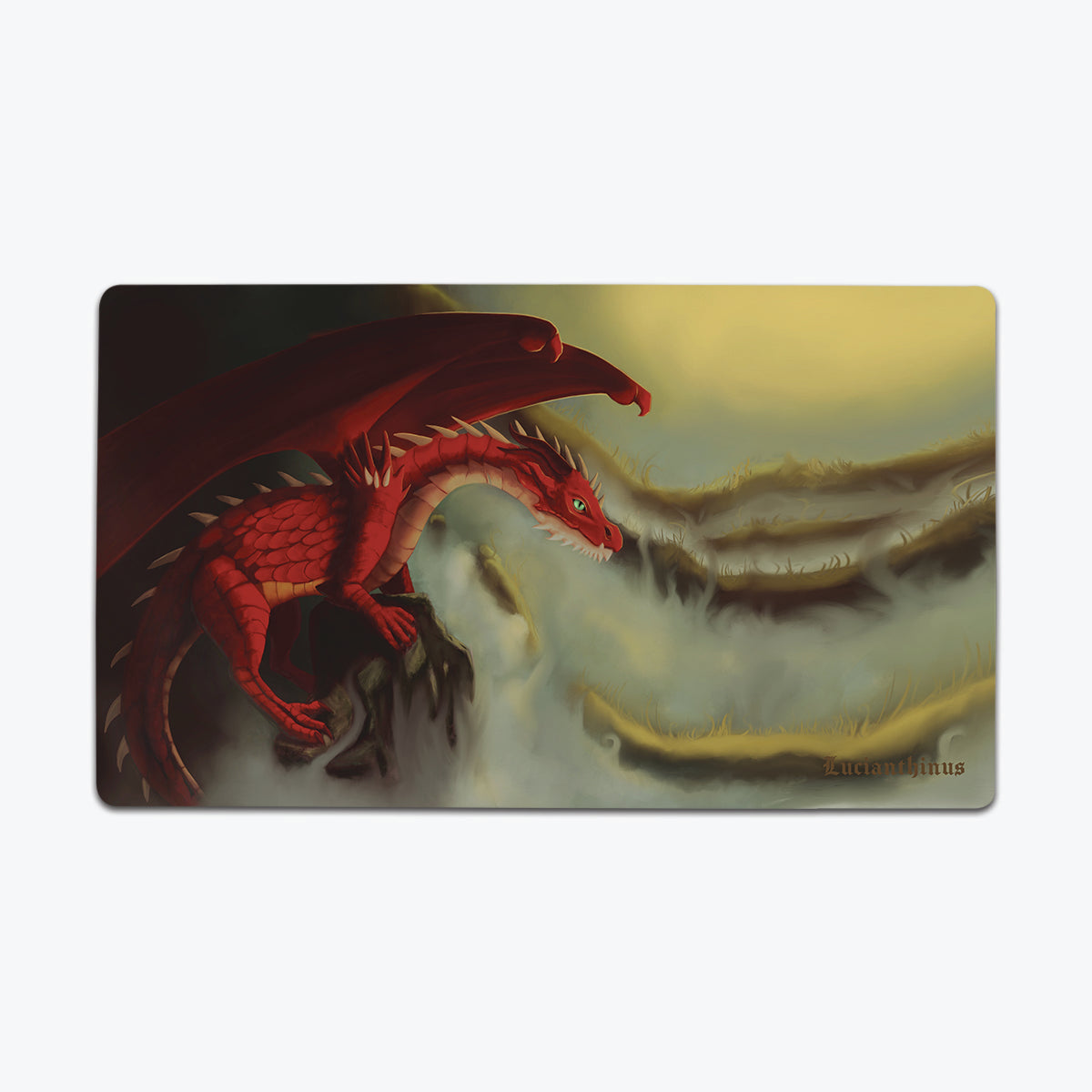 Valiant Red Dragon Playmat - Premium Playmat from Inked Gaming - Just $34.99! Shop now at Game Crave Tournament Store