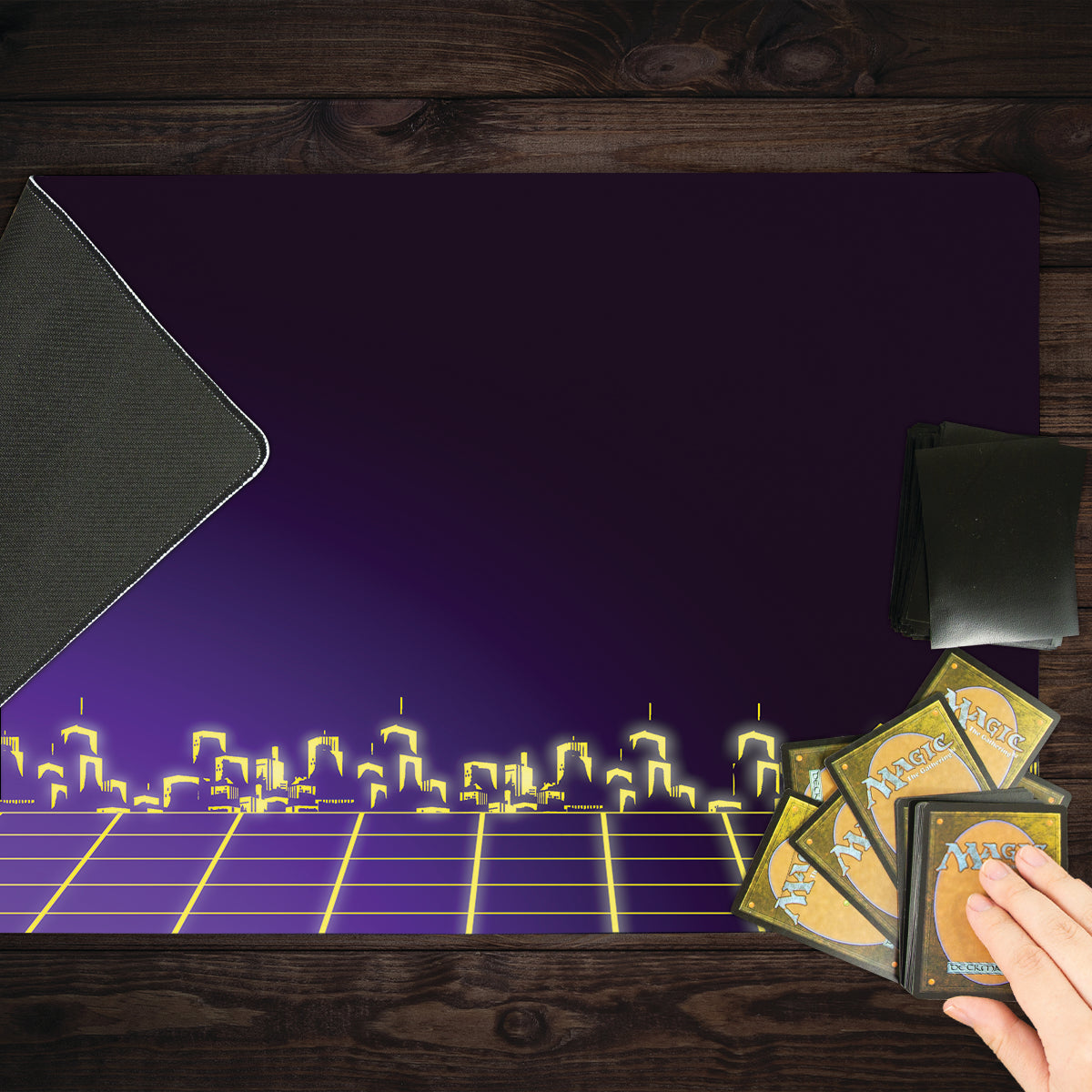 The Stack's Cityscape Playmat - Premium Playmat from Inked Gaming - Just $34.99! Shop now at Game Crave Tournament Store