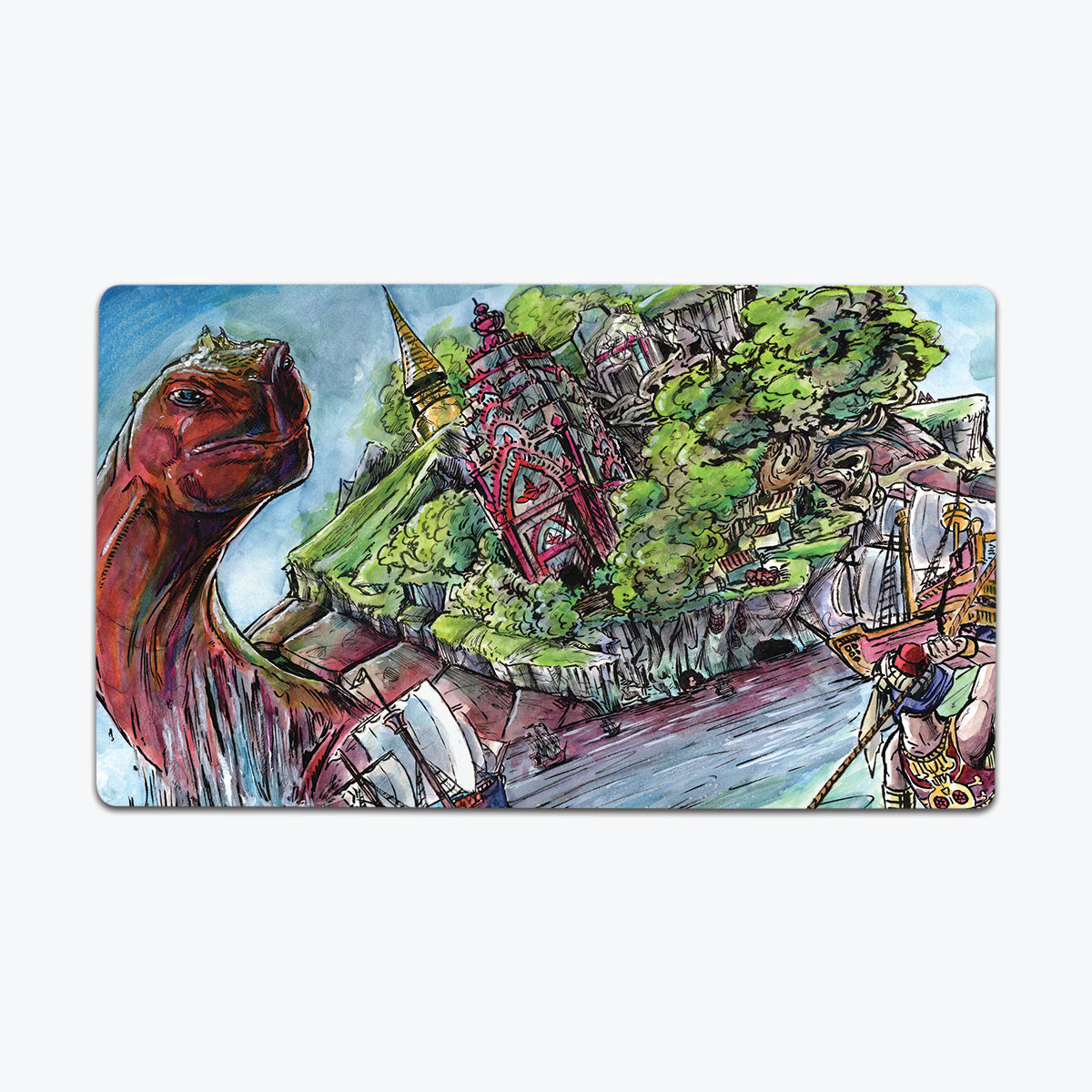 Turtle Carrying the World Playmat - Premium Playmat from Inked Gaming - Just $34.99! Shop now at Game Crave Tournament Store