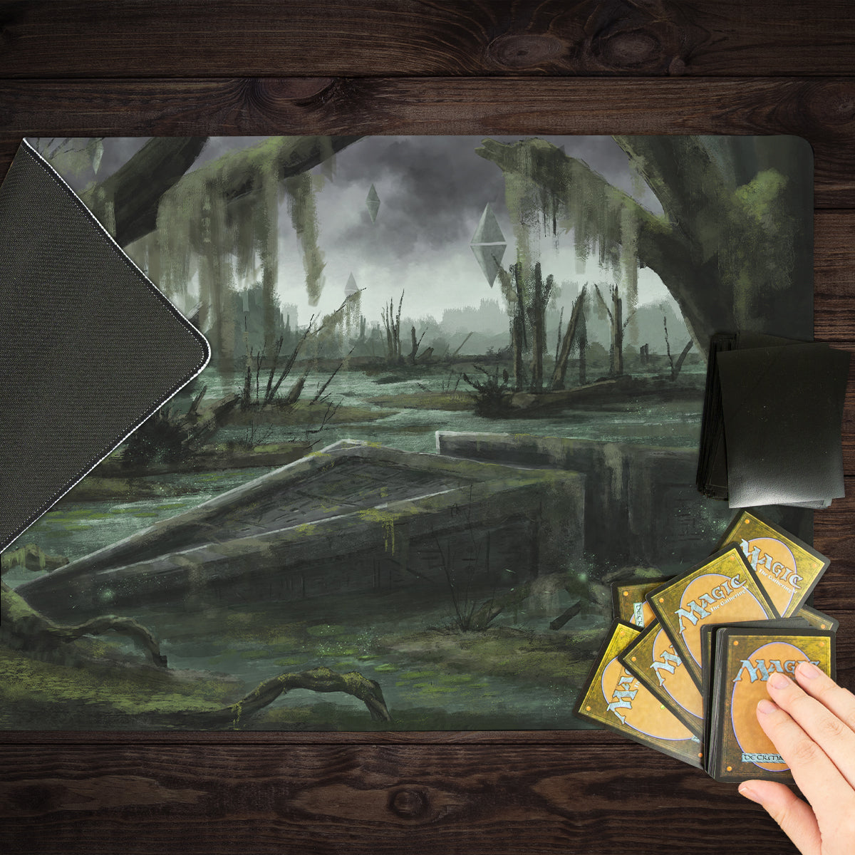 Swamp of the Mysterious Ancients Playmat - Premium Playmat from Inked Gaming - Just $34.99! Shop now at Game Crave Tournament Store