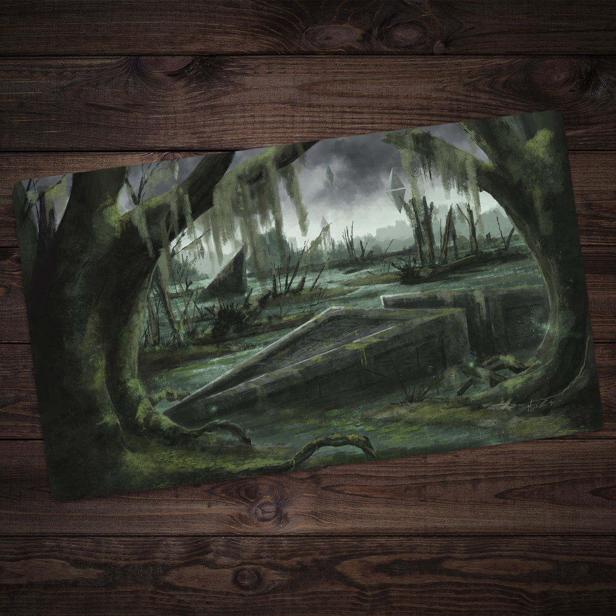 Swamp of the Mysterious Ancients Playmat - Premium Playmat from Inked Gaming - Just $34.99! Shop now at Game Crave Tournament Store