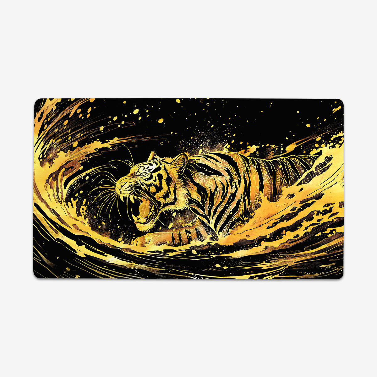 Tiger Molten Gold Playmat - Premium Playmat from Inked Gaming - Just $34.99! Shop now at Game Crave Tournament Store