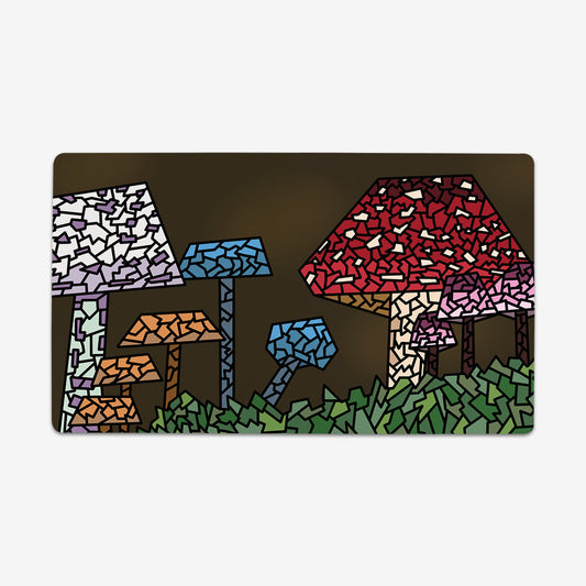 Stained Glass Mushrooms Playmat - Premium Playmat from Inked Gaming - Just $34.99! Shop now at Game Crave Tournament Store