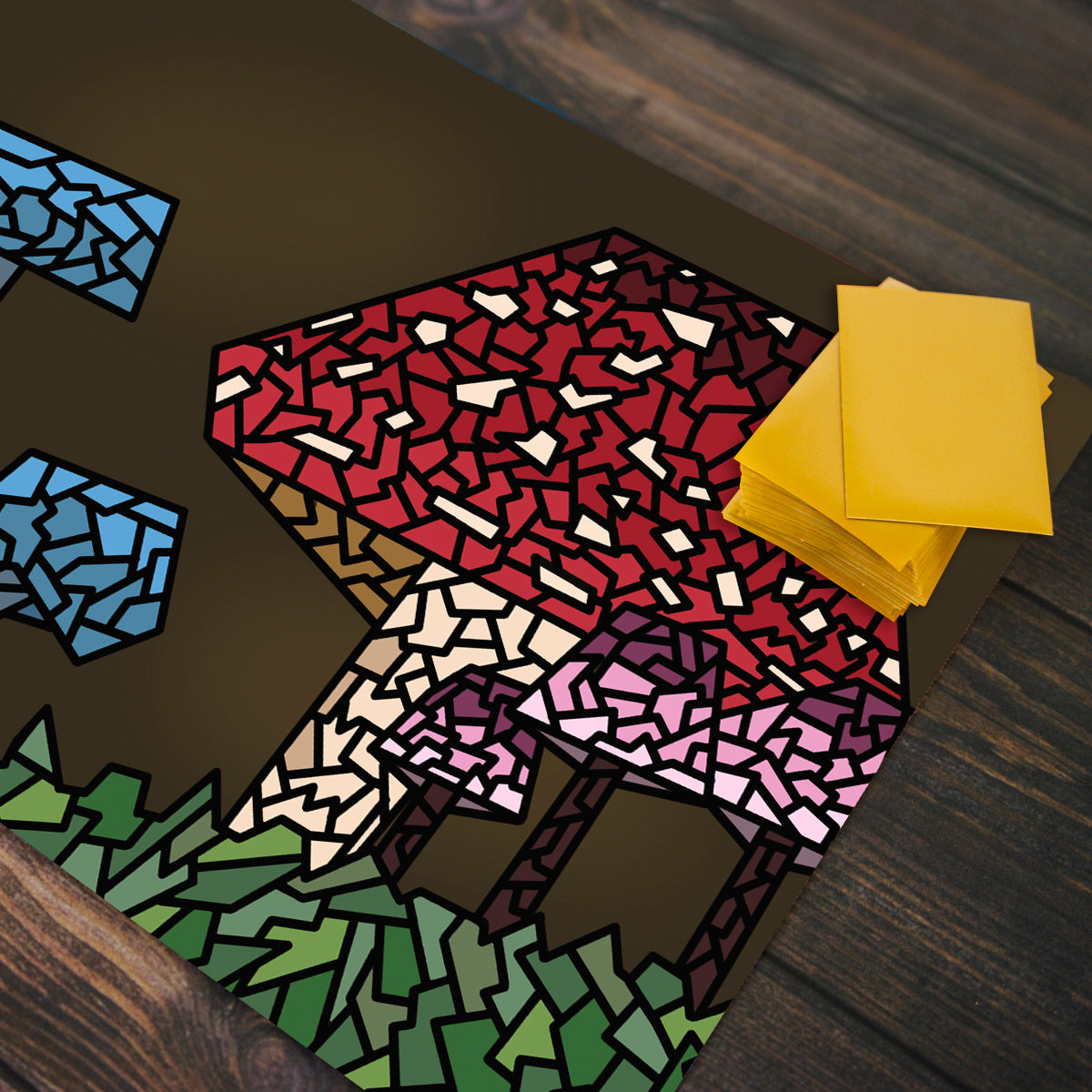 Stained Glass Mushrooms Playmat - Premium Playmat from Inked Gaming - Just $34.99! Shop now at Game Crave Tournament Store