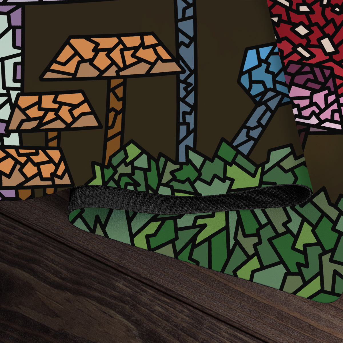 Stained Glass Mushrooms Playmat - Premium Playmat from Inked Gaming - Just $34.99! Shop now at Game Crave Tournament Store
