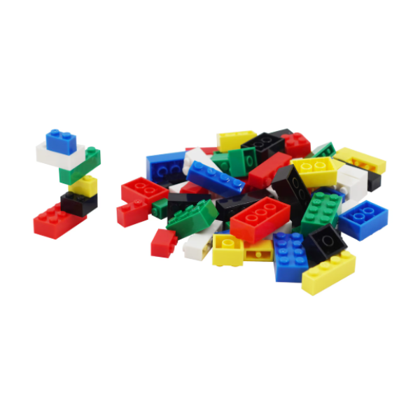 Make It Blocks - Plastic Building Blocks, Assorted Colors, 100-pc Pack.