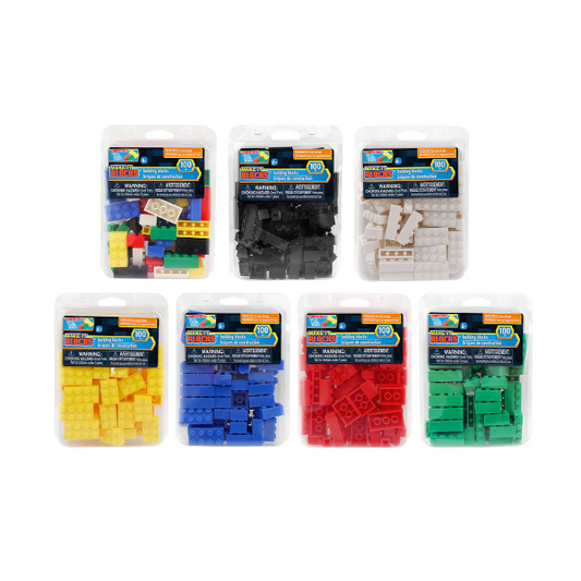 Make It Blocks - Plastic Building Blocks, Assorted Colors, 100-pc Pack.