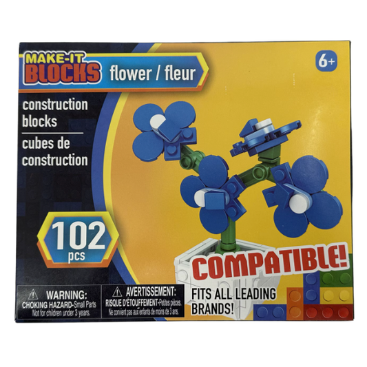 Make It Blocks - Blue Flower With Pot (102 pcs)