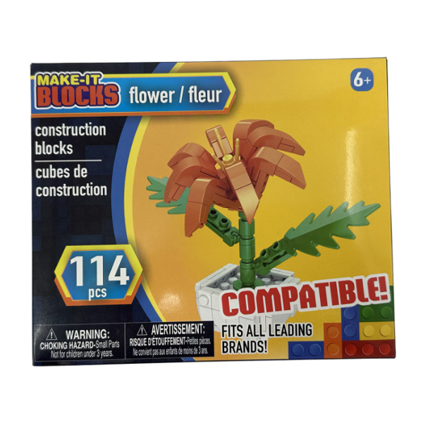 Make It Blocks - Orange Flower with Pot (114 pcs)