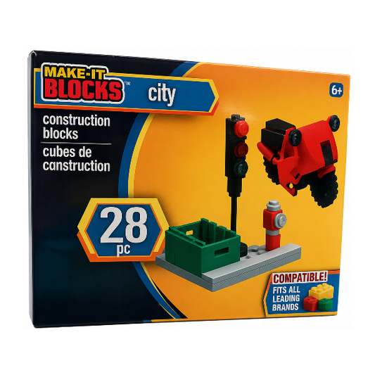 Make It Blocks - City Motorcycle Building Set (28 Pieces)
