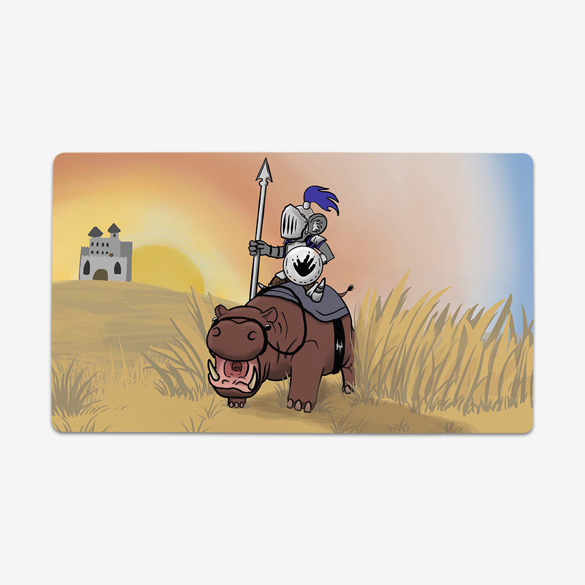 The Hippo Knight Playmat - Premium Playmat from Inked Gaming - Just $34.99! Shop now at Game Crave Tournament Store