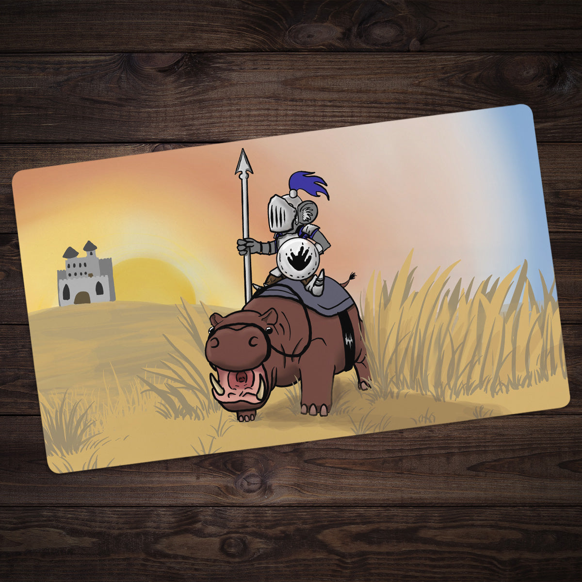 The Hippo Knight Playmat - Premium Playmat from Inked Gaming - Just $34.99! Shop now at Game Crave Tournament Store