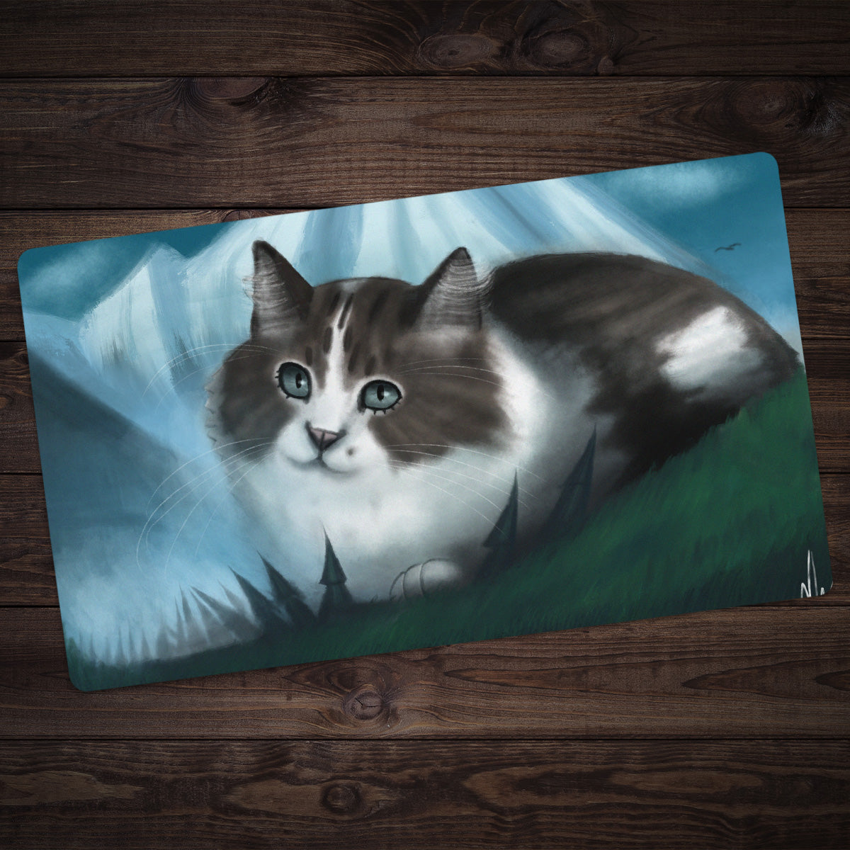 Wild Mountain Cat Playmat - Premium Playmat from Inked Gaming - Just $34.99! Shop now at Game Crave Tournament Store