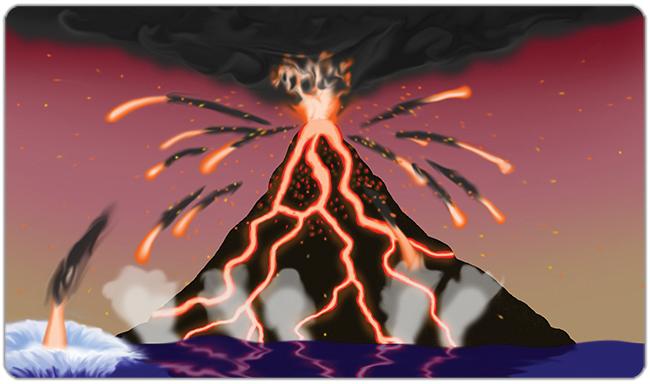The Angry Mountain Playmat - Premium Playmat from Inked Gaming - Just $34.99! Shop now at Game Crave Tournament Store