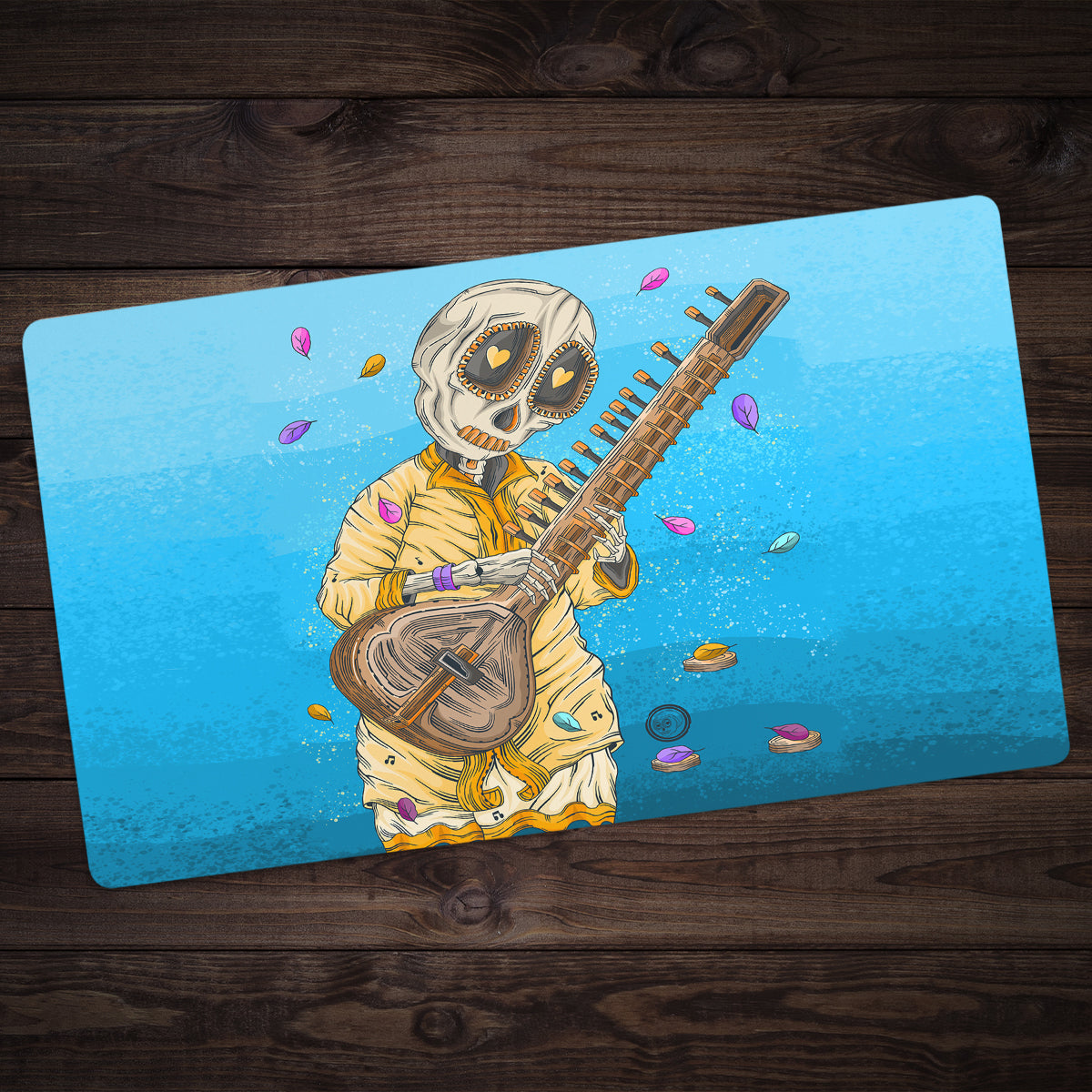 The Indian Sitar Player Playmat - Premium Desk Mat from Inked Gaming - Just $34.99! Shop now at Game Crave Tournament Store
