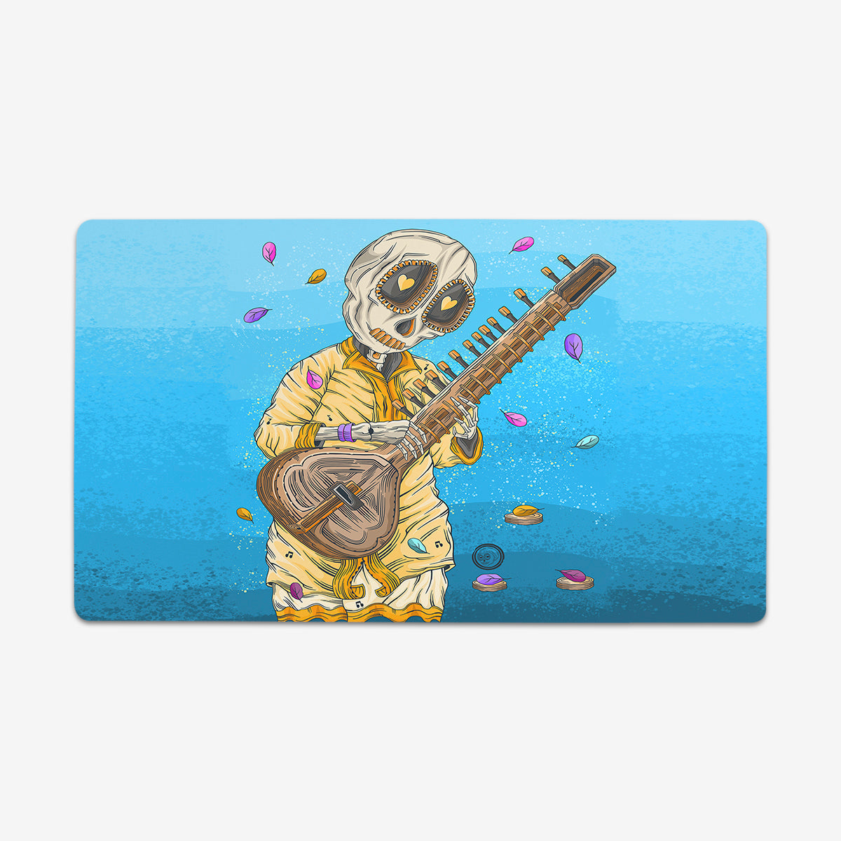 The Indian Sitar Player Playmat - Premium Desk Mat from Inked Gaming - Just $34.99! Shop now at Game Crave Tournament Store